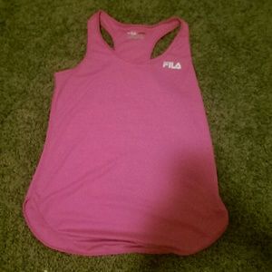 Bright pink tank top